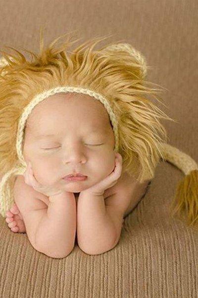 READY FOR SHIPPING Crochet Lion Hats Furry Props for Newborn Baby Boys Props for Boys Crochet handmade