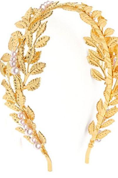 Golden Tiaras for Girls Teen Girls Bridal Golden Leaves Tiaras Crowns Leaf Novelty