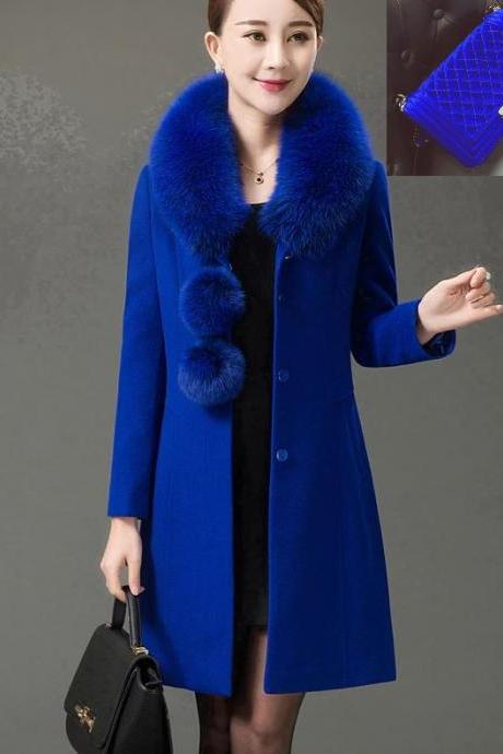 royal blue long coat