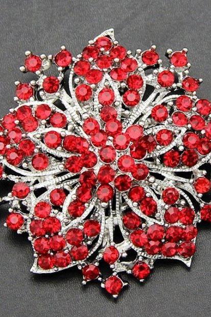 Red Star Brooch Wedding Prom Party Red Brooch Pins Accessories for Men and Women