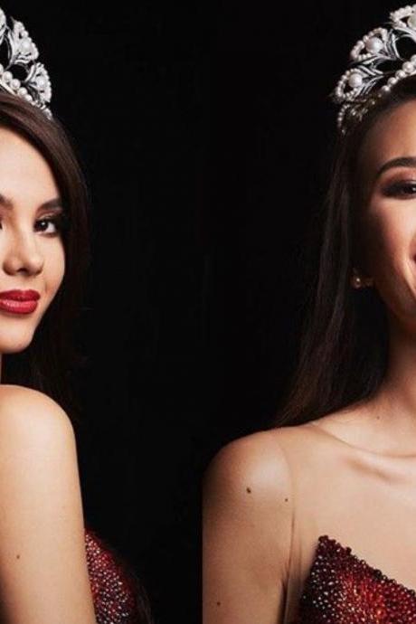 Twinning Catriona Gray's Crown Miss Universe Peacock Bridal Crown