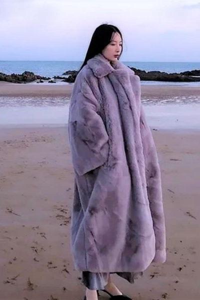 Rsslyn Maxi Overcoats for Women Plus Size Gray Jackets for Winter Teddy Bear Coats for Women