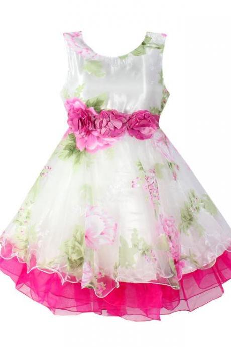 5T White Tutu Dress Spring Dress for Toddler Girls Wedding Birthday Party Dress