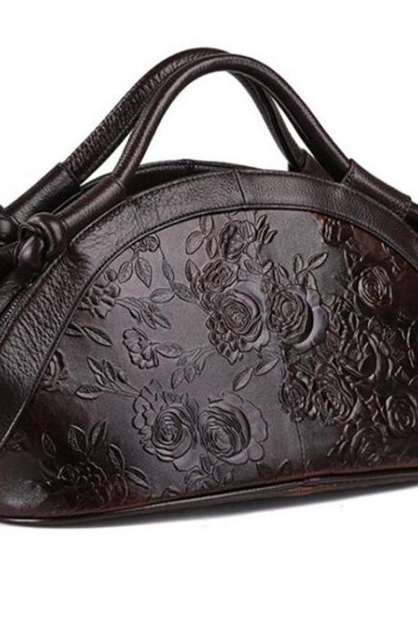 Western Cowgirls Buffalo Leather Bags for Women Floral Purse for Women Genuine Cow Leather Handmade Purse Lady Bags