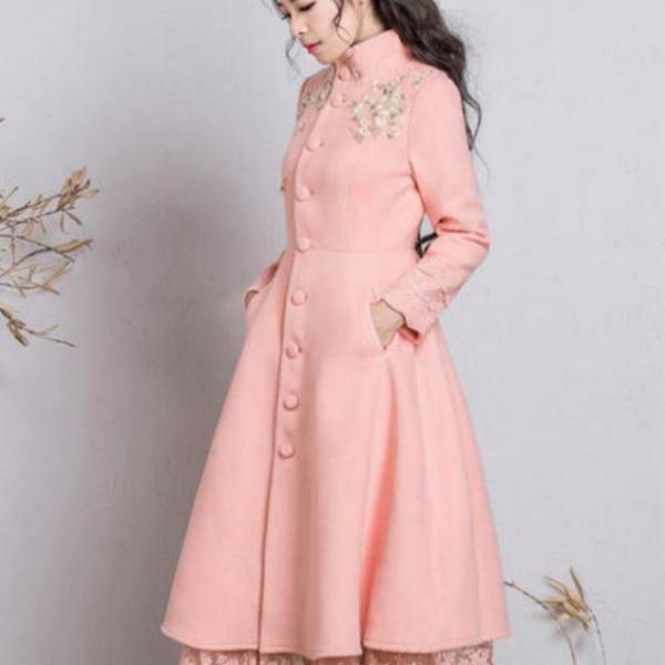 Pink Overcoats For Women P..