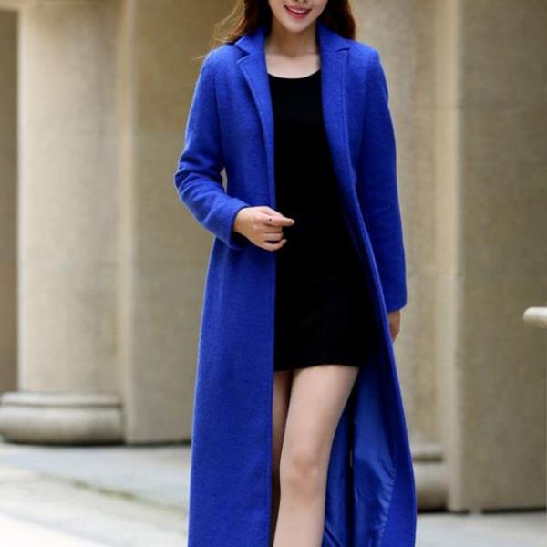 royal blue duster jacket