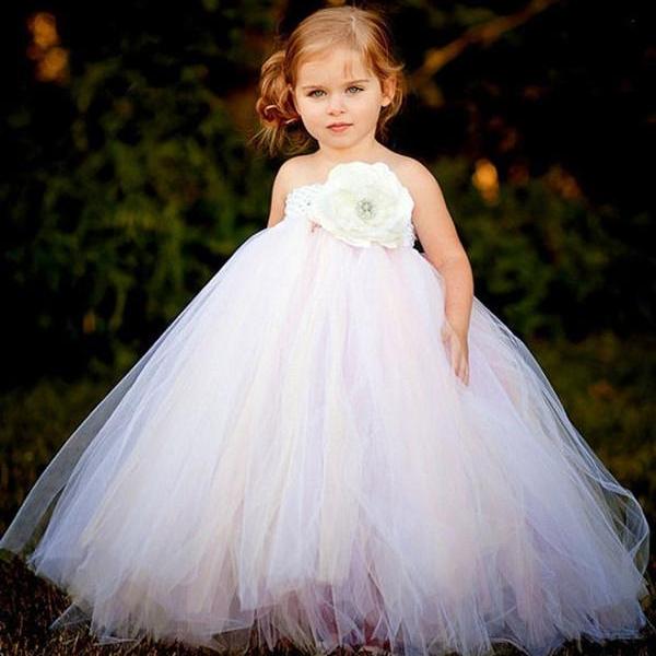 White Tutu Dress With Ivory Mix Mesh on Luulla