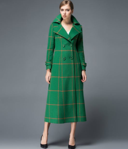 green trench coat outfits