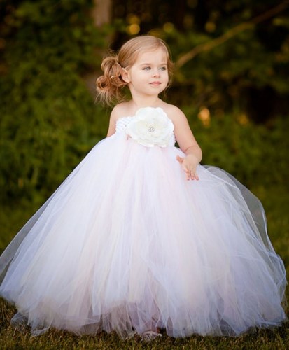 Ivory Tutu Dress For Flower Girls 2T,3T,4T,5T,6T Toddler Girls Tutus on ...