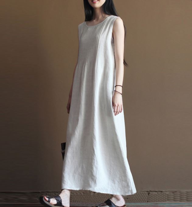 White Maxi Dress White Sleeveless Maxi Dress For Women Summer Spring ...