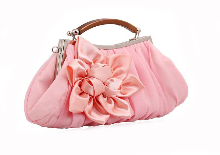 Pink Shoulder Bag Floral Pink Clutch For Bridesmaids Evening Clutch on ...