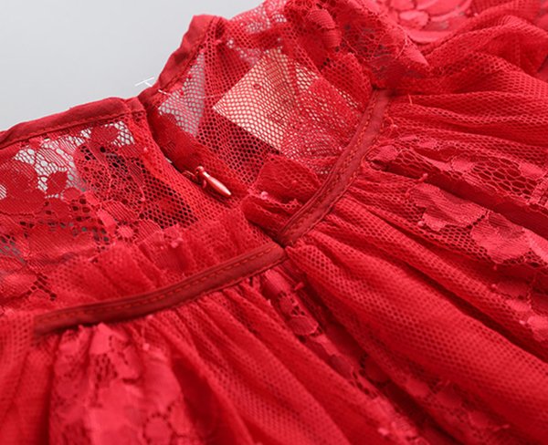 Red Dress Quarter Sleeves Summer Dress For Girls February Dress Elegant ...